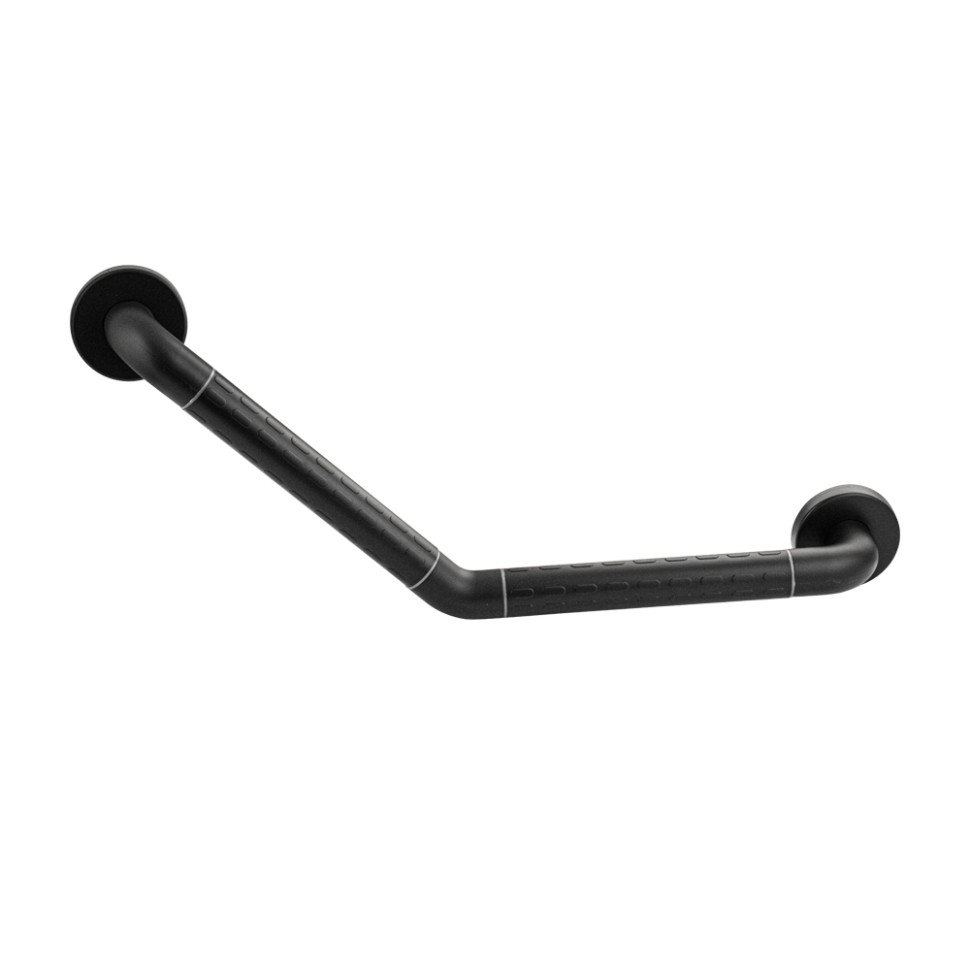 Поручень - ручка угловой, универсальный из нержавеющей стали с чёрным покрытием, Brimix 956